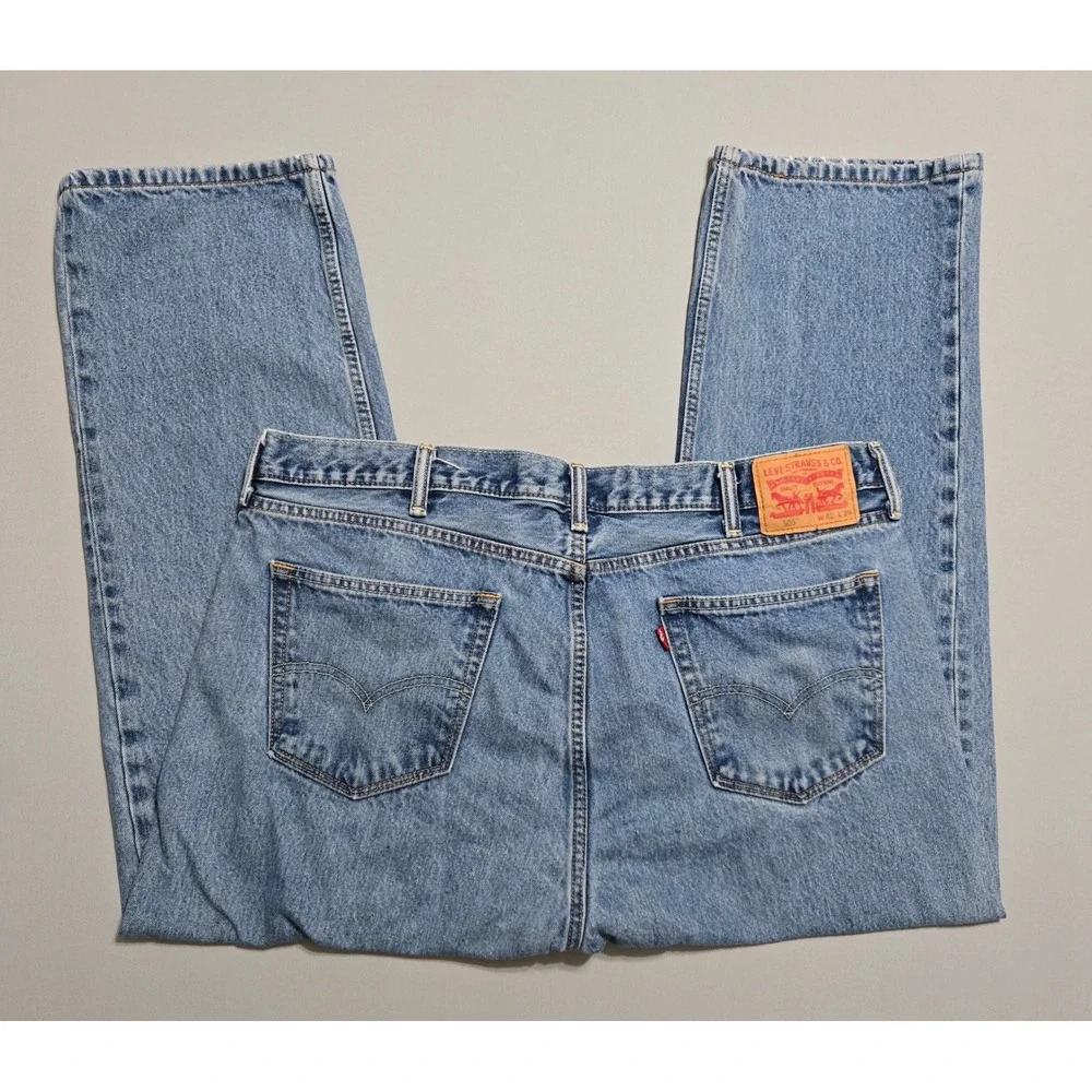 Levi's 505 Regular Fit Jeans 42x29 Blue Straight Leg Denim‎ 00505-4891
